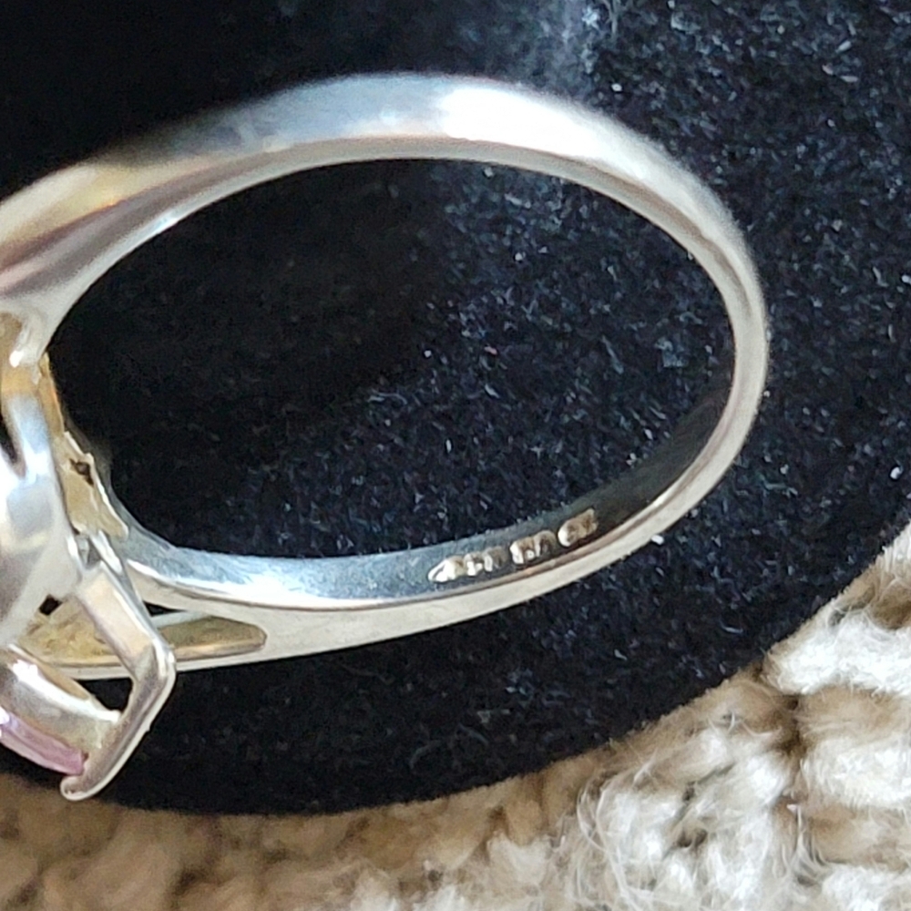 Diamonique 925 Sterling Silver Simulated Diamond Ring - Picture 4 of 5
